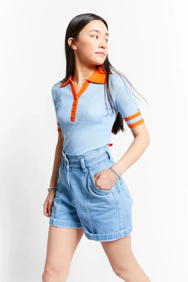 INDEE INDEE Santorini Polo Top - Blue