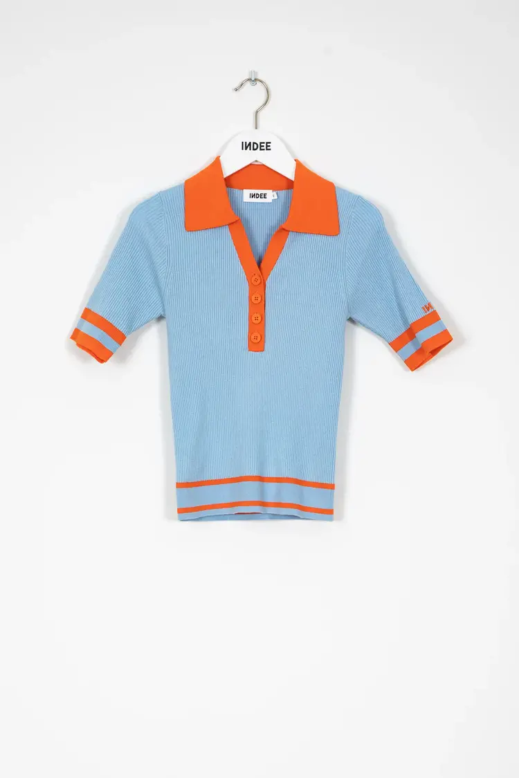 INDEE INDEE Santorini Polo Top - Blue