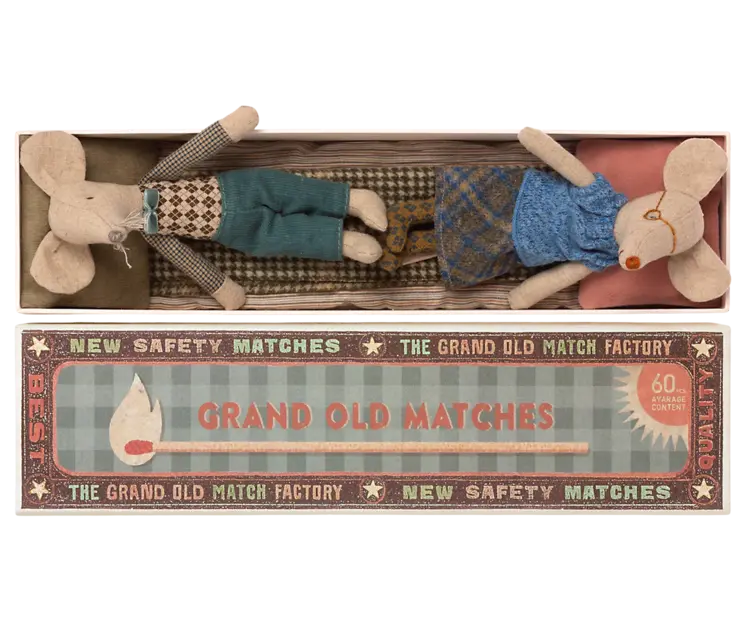 Maileg Maileg Grandma & Grandpa Mice in Matchbox