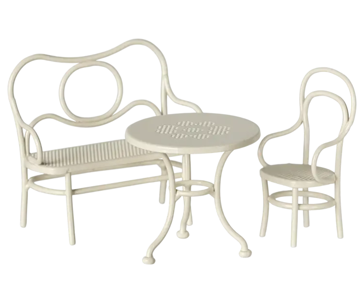Maileg Maileg Cafe Set, Mouse, Small - OFF WHITE