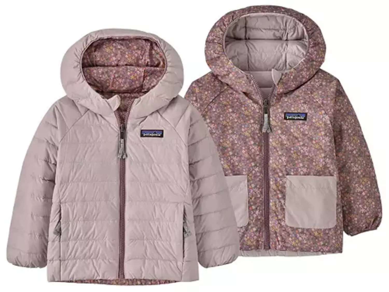 Patagonia Baby Reversible Down Sweater™ Hoody - Yellow Turtle