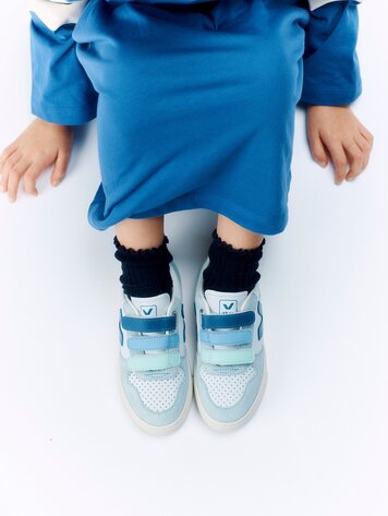 Veja Veja V-10 Leather- Ice Multico Indigo