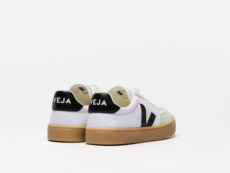 Veja Veja Volley Canvas - White Black Natural