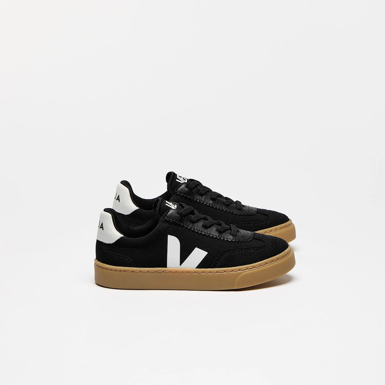 Veja Veja Volley Canvas - Black White Natural