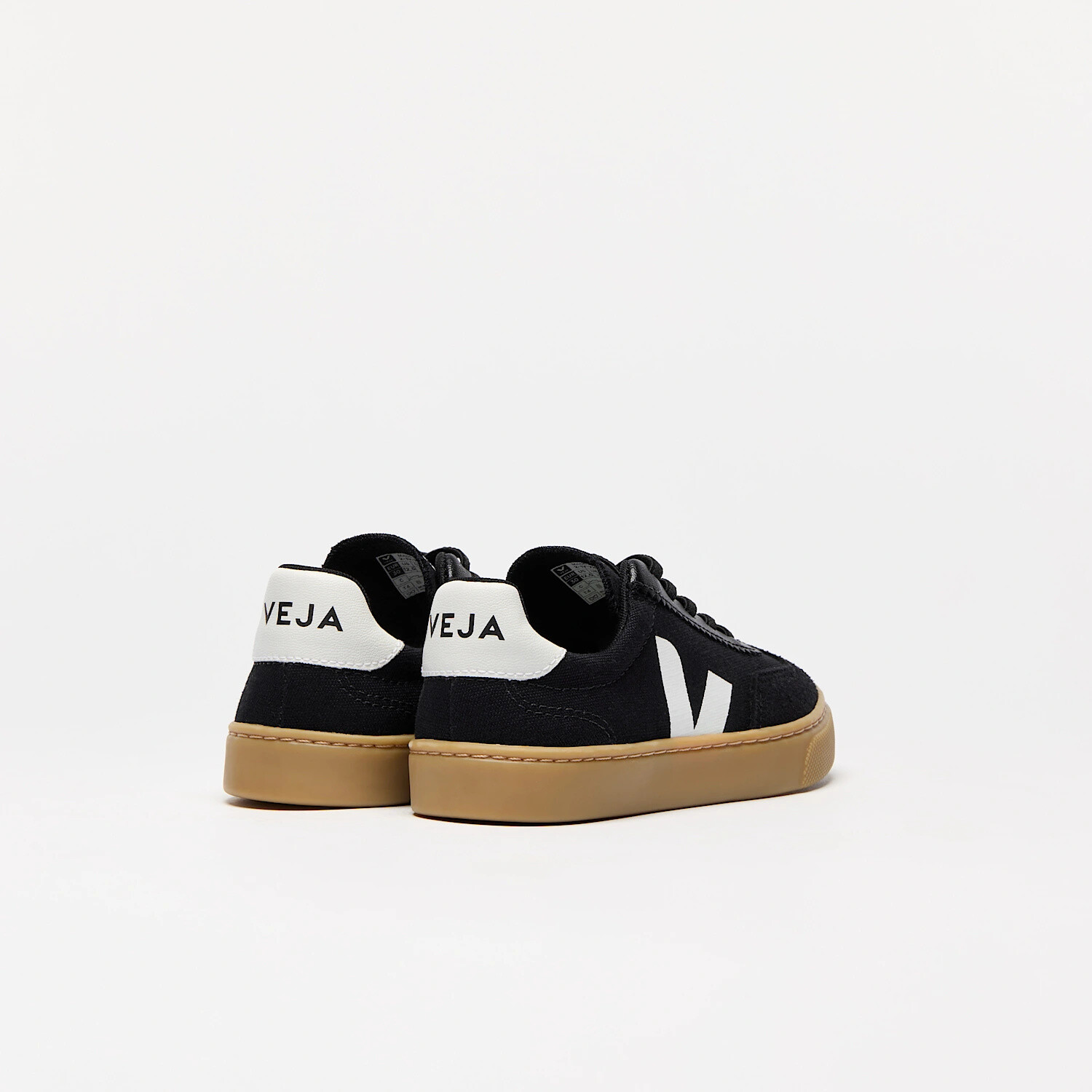 Veja Volley Canvas - Black White Natural - Yellow Turtle