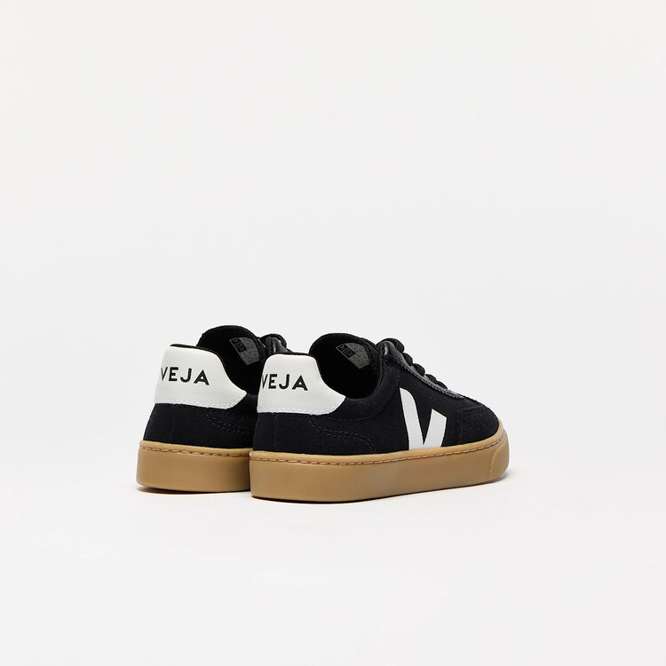 Veja Veja Volley Canvas - Black White Natural