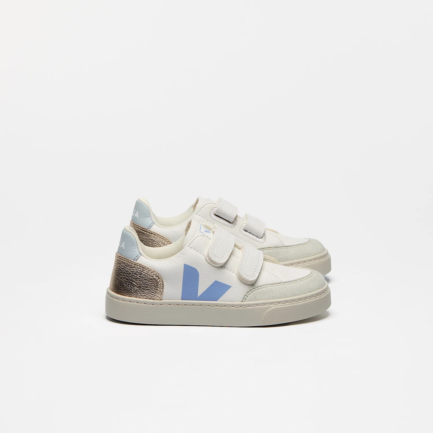 Veja V-12 Leather - White Multico Olympe - Yellow Turtle