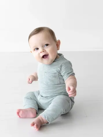 Tane Organics Inc Tane Baby Flamé One Pocket Tee - Seafoam
