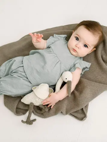Tane Organics Inc Tane Baby Flamé Elastic Bloomer Shorts - Seafoam