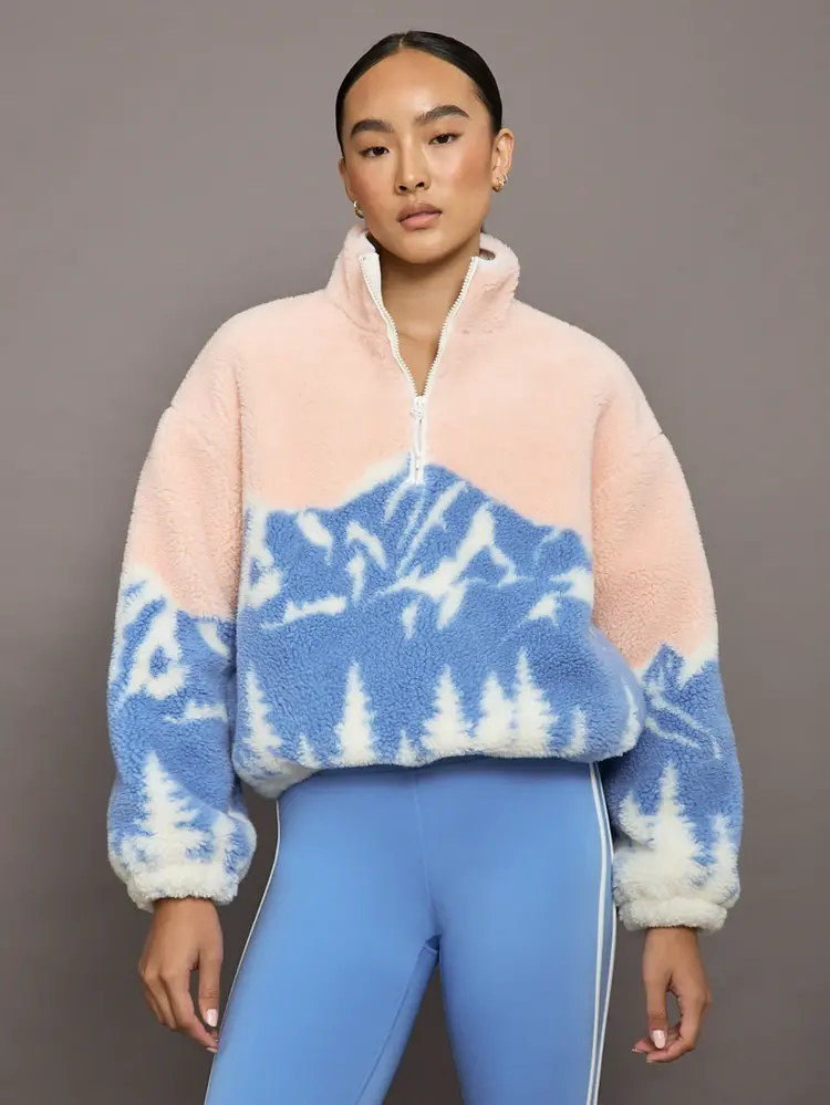 Beach Riot Leona Sherpa Pullover- Alps