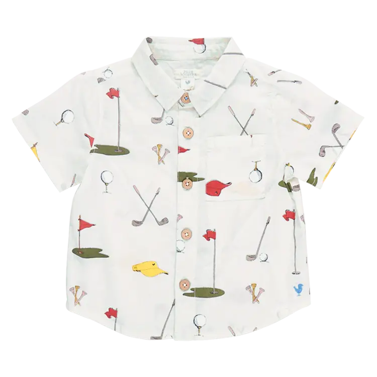 Blue Rooster (Pink Chicken) Blue Rooster Boys Jack Shirt - Golf Tournament