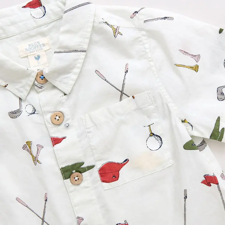 Blue Rooster (Pink Chicken) Blue Rooster Boys Jack Shirt - Golf Tournament