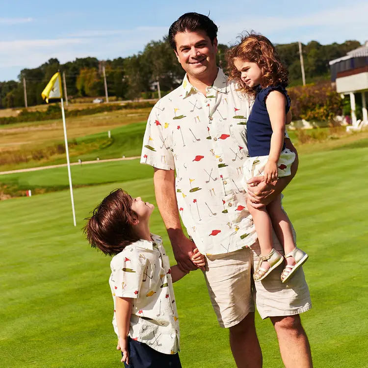 Blue Rooster (Pink Chicken) Blue Rooster Mens Jack Shirt - Golf Tournament