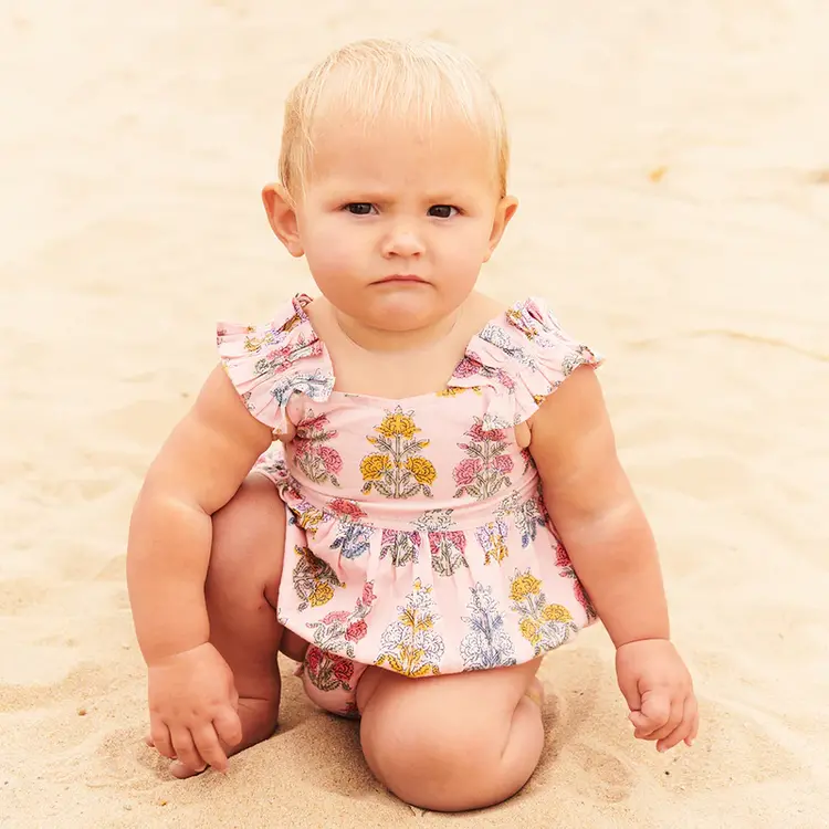 Pink Chicken Pink Chicken Baby Girls Via Bubble - Small Pink Flowerette