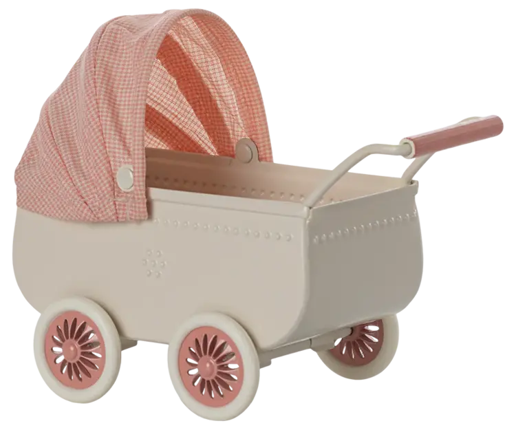 Maileg Maileg Pram, Mouse - Coral