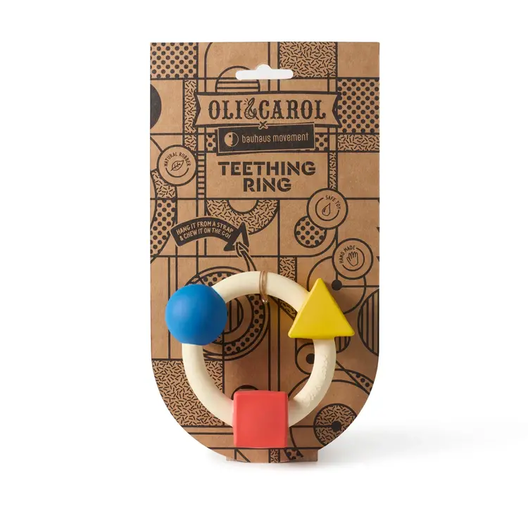 Oli & Carol Oli & Carol Bauhaus Teething Ring - PRIMARY