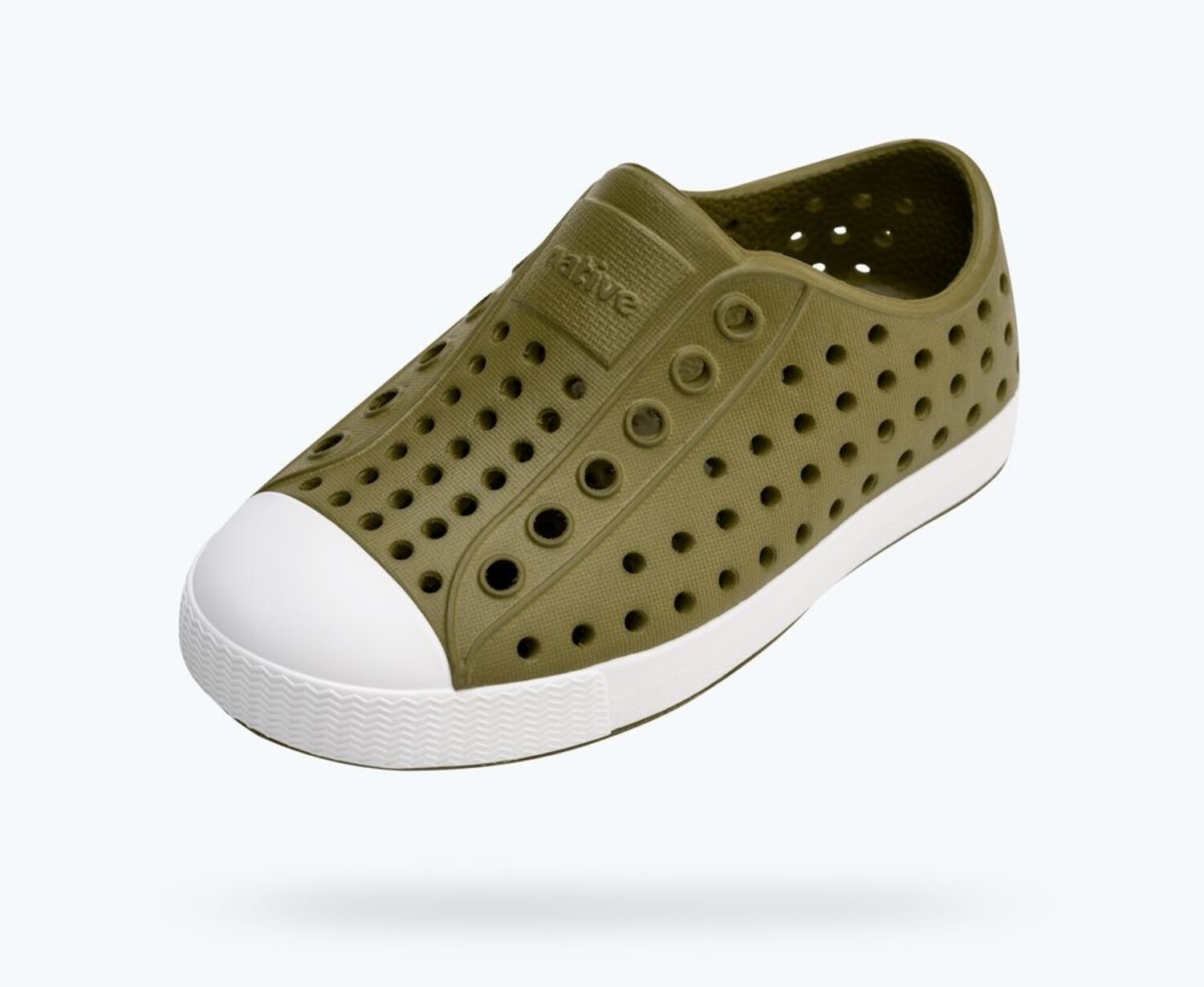 Native Jefferson Rookie Green Shell White Slip-On Water Shoes Men 5 Women 7 Native Jefferson - Rookie Green/Shell White - Yellow Turtle main image 4
