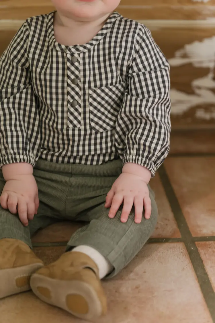 Pehr Designs Pehr Gingham Long Sleeve One-Piece