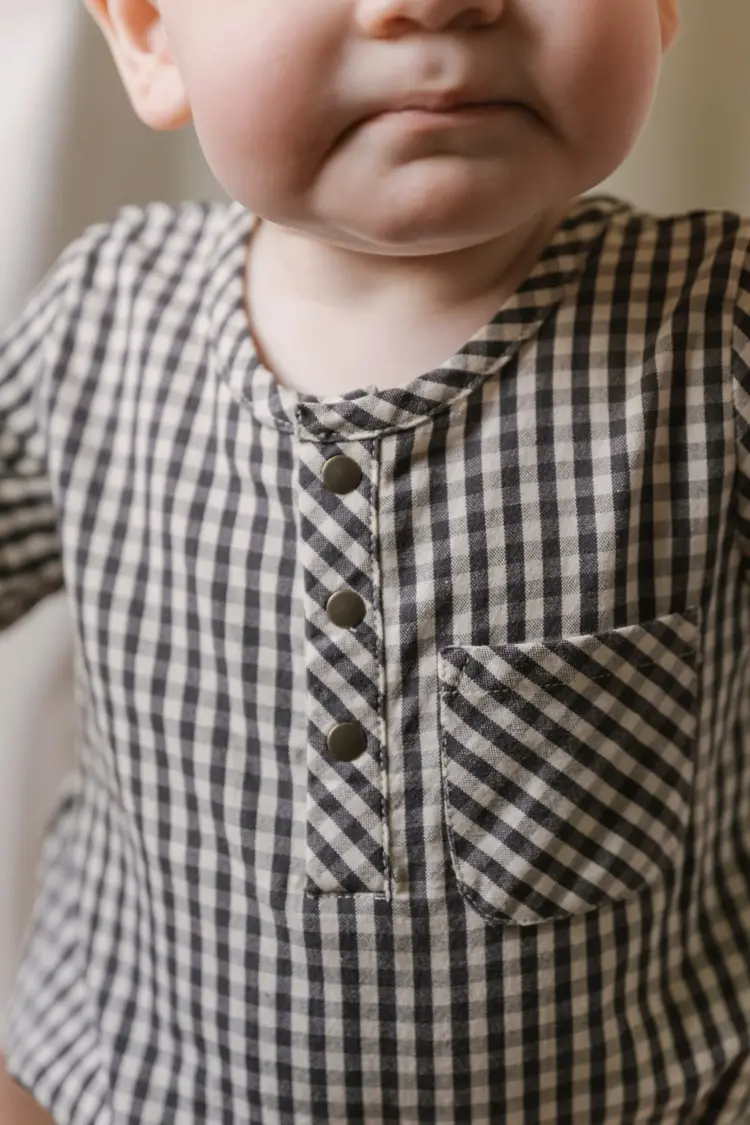 Pehr Designs Pehr Gingham Long Sleeve One-Piece