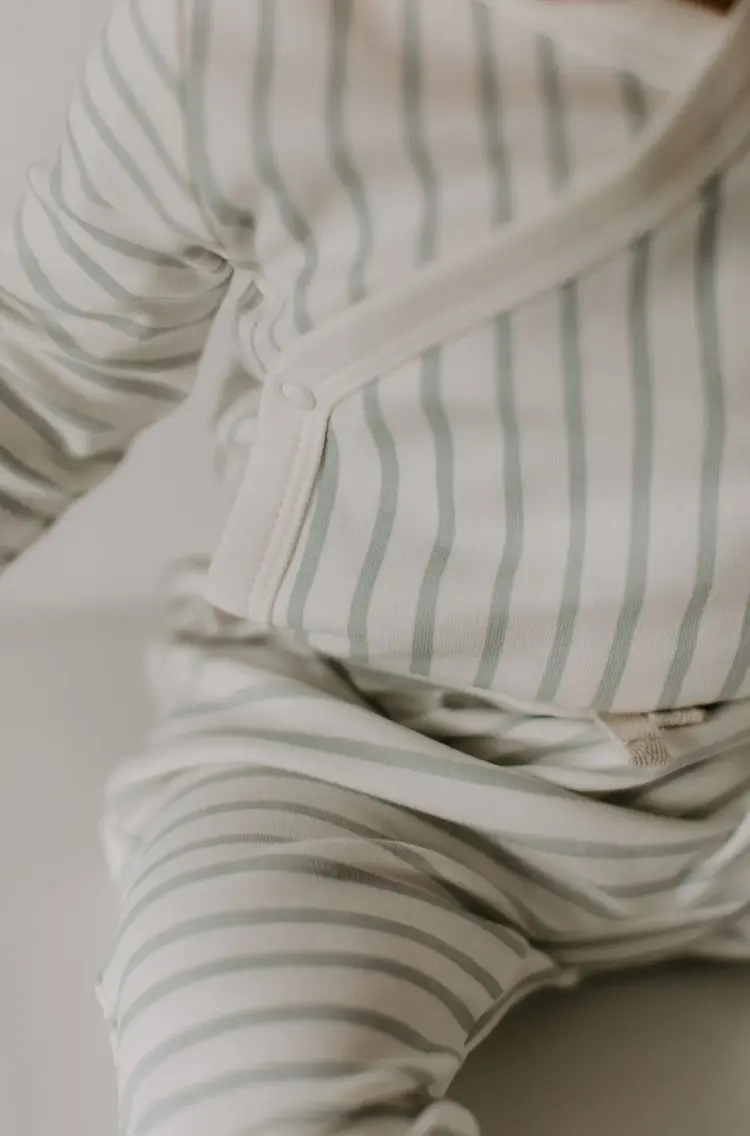 Pehr Designs Pehr Long Sleeve Kimono One-Piece- Stripes Away Sea