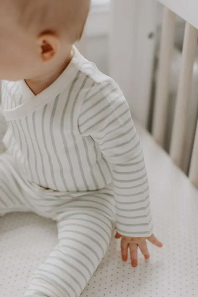 Pehr Designs Pehr Long Sleeve Kimono One-Piece- Stripes Away Sea