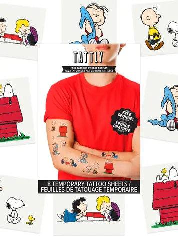 Tattly Tattly Temporary Tattoo Set - CLASSIC PEANUTS