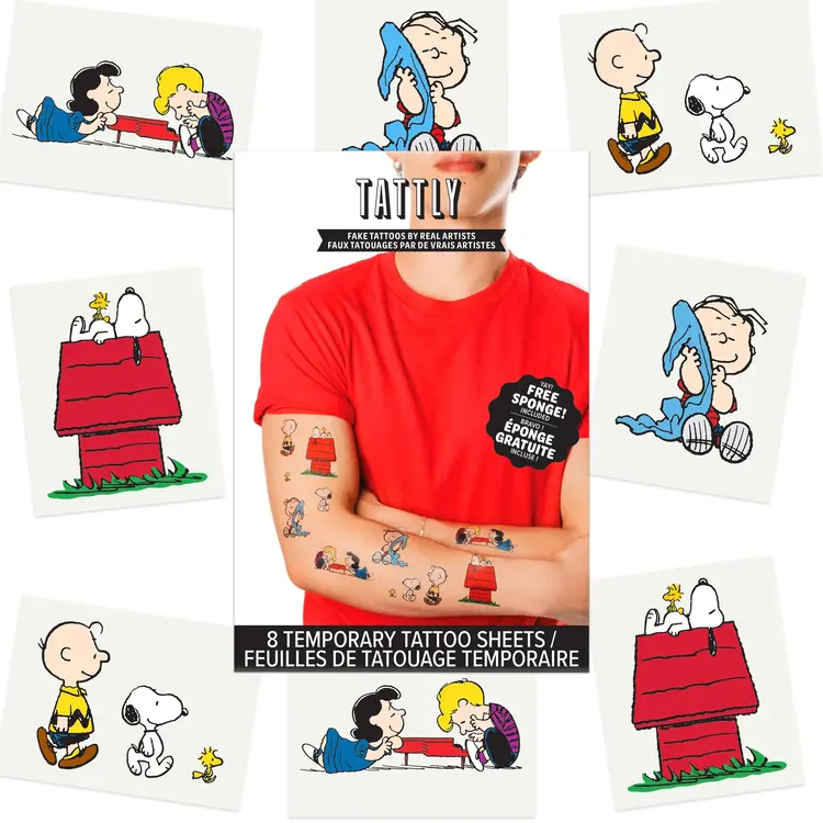 Tattly Tattly Temporary Tattoo Set - CLASSIC PEANUTS