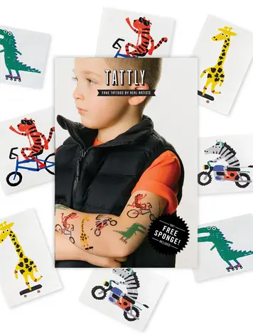 Tattly Tattly Temporary Tattoo Set - GO GO ANIMALS