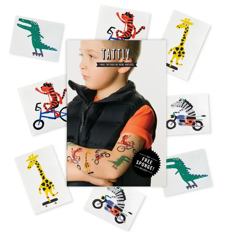 Tattly Tattly Temporary Tattoo Set - GO GO ANIMALS