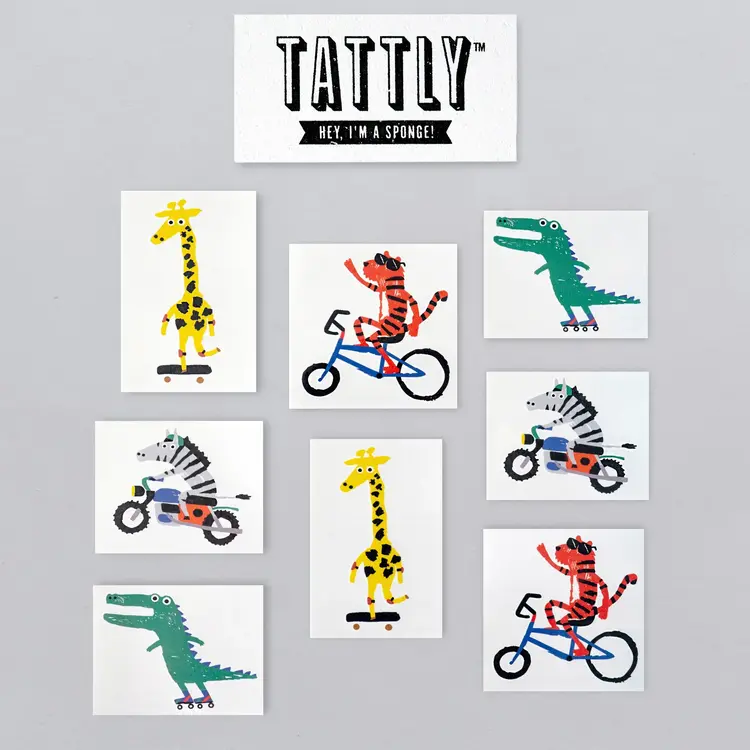 Tattly Tattly Temporary Tattoo Set - GO GO ANIMALS