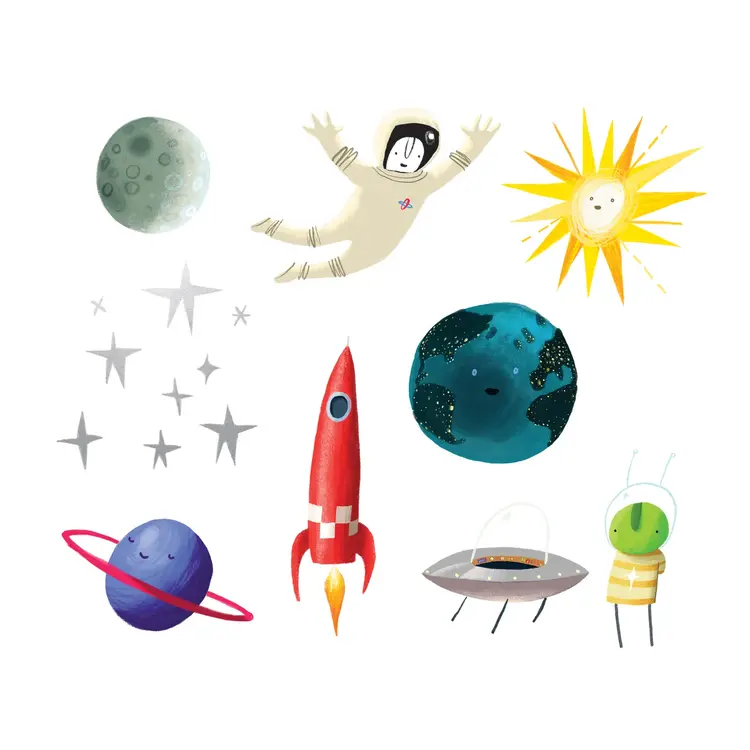 Tattly Tattly Temporary Tattoo Set - SPACE EXPLORER