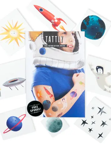 Tattly Tattly Temporary Tattoo Set - SPACE EXPLORER