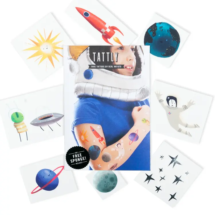 Tattly Tattly Temporary Tattoo Set - SPACE EXPLORER