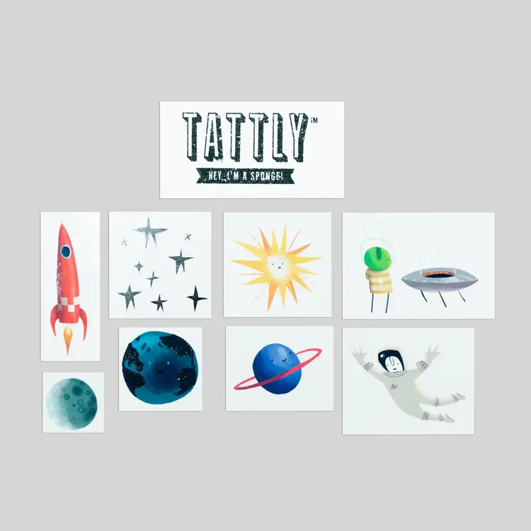 Tattly Tattly Temporary Tattoo Set - SPACE EXPLORER
