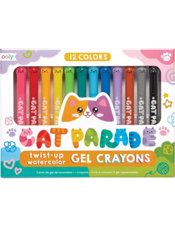 Ooly Ooly Cat Parade Gel Crayons (Set of 12)