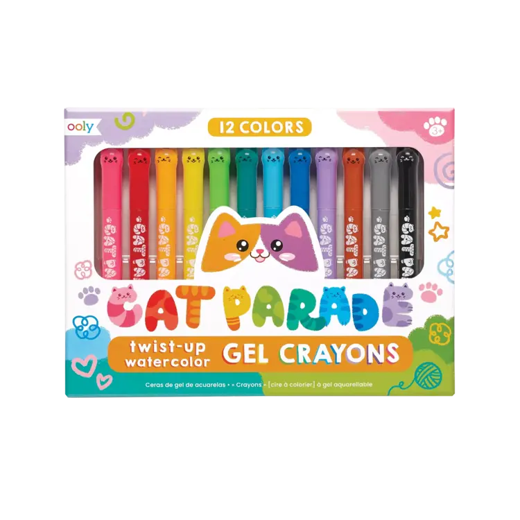 Ooly Ooly Cat Parade Gel Crayons (Set of 12)