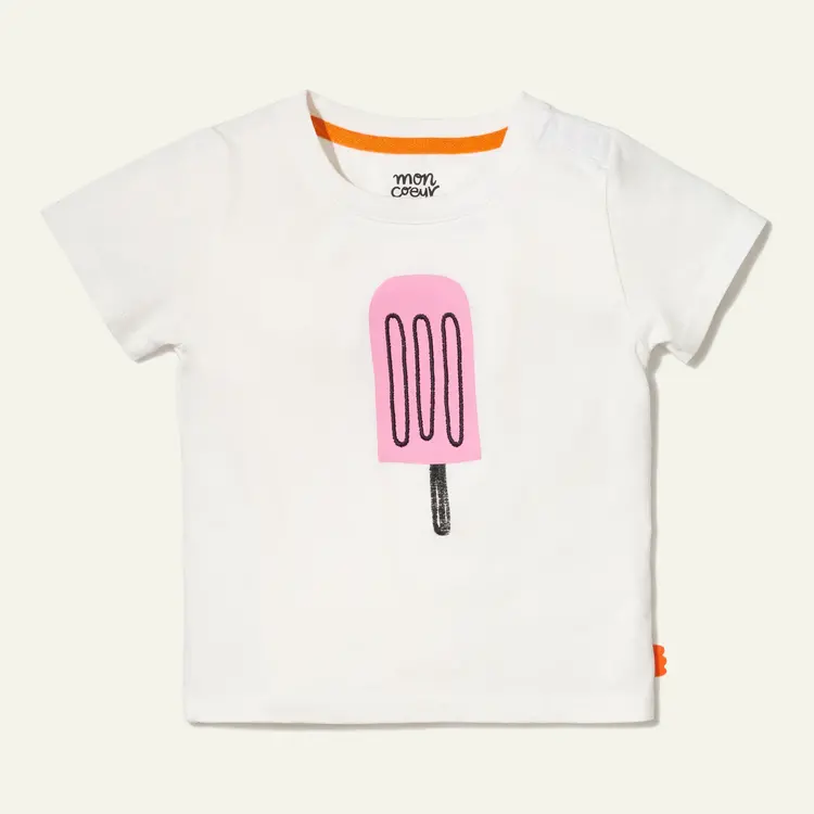 Mon Coeur Mon Coeur Recycled Cotton Pink Ice Pop Kid T-Shirt