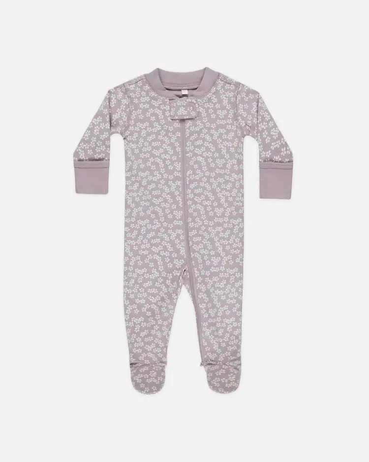 Rylee + Cru Quincy Mae Zip Long Sleeve Sleeper Footie || Lavender Ditsy
