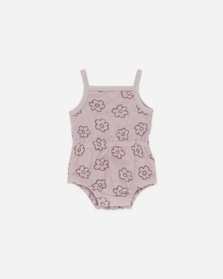 Rylee + Cru Quincy Mae Terry Cinch Romper || Daisy