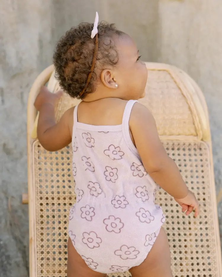 Rylee + Cru Quincy Mae Terry Cinch Romper || Daisy