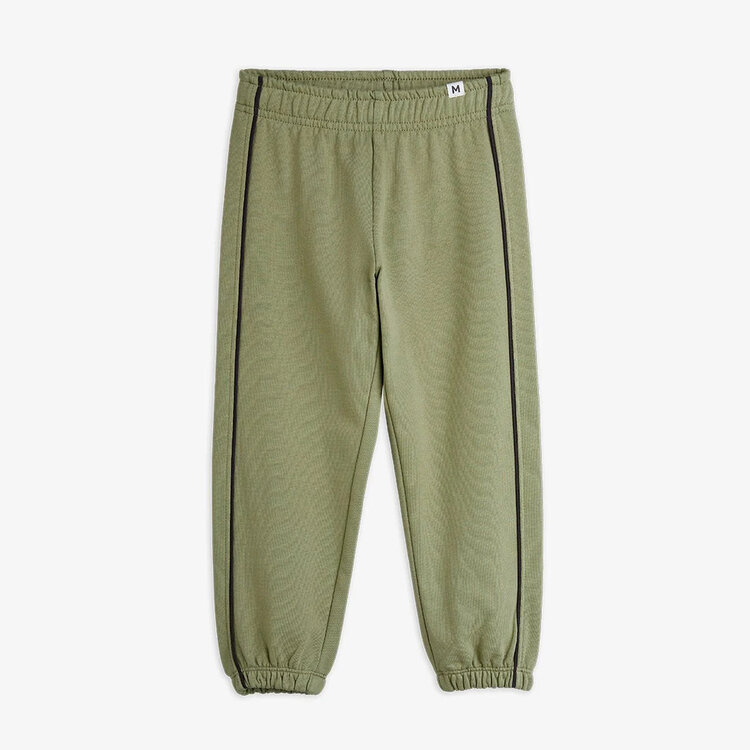 Mini Rodini Mini Rodini Plain Piping Sweatpants- Green