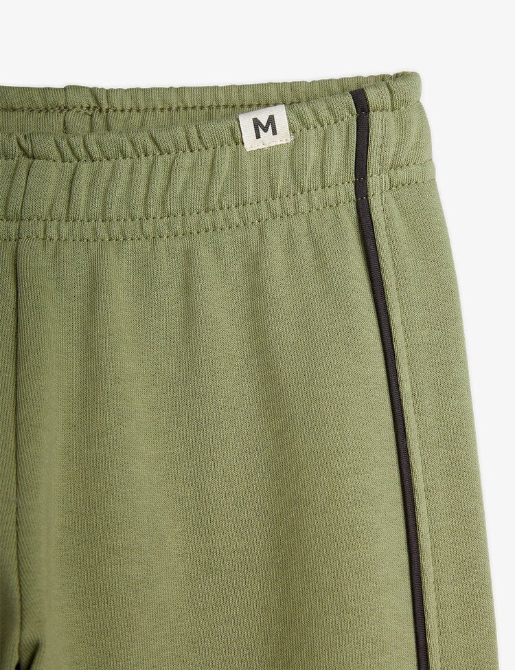 Mini Rodini Mini Rodini Plain Piping Sweatpants- Green