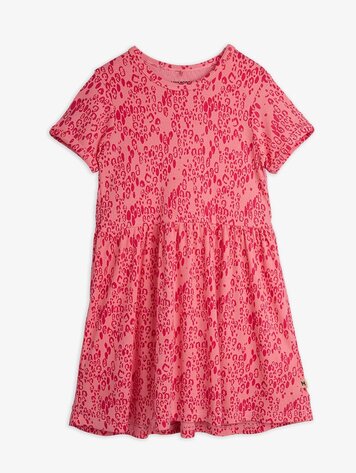 Mini Rodini Pink Mini Leopard Short Sleeved Dress