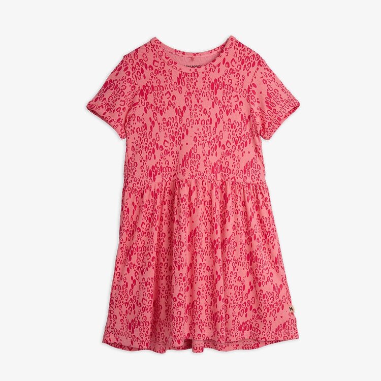 Mini Rodini Pink Mini Leopard Short Sleeved Dress
