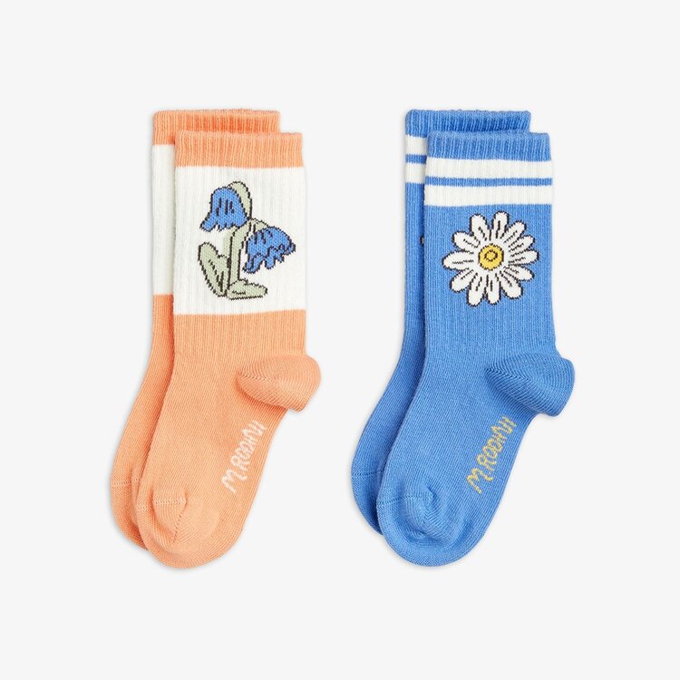 Mini Rodini Multi Flower 2-pack Socks