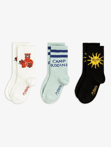 Mini Rodini Camp Rodini 3-pack socks