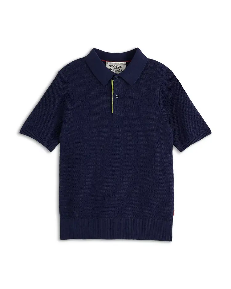 Scotch & Soda Knitted Polo - Navy