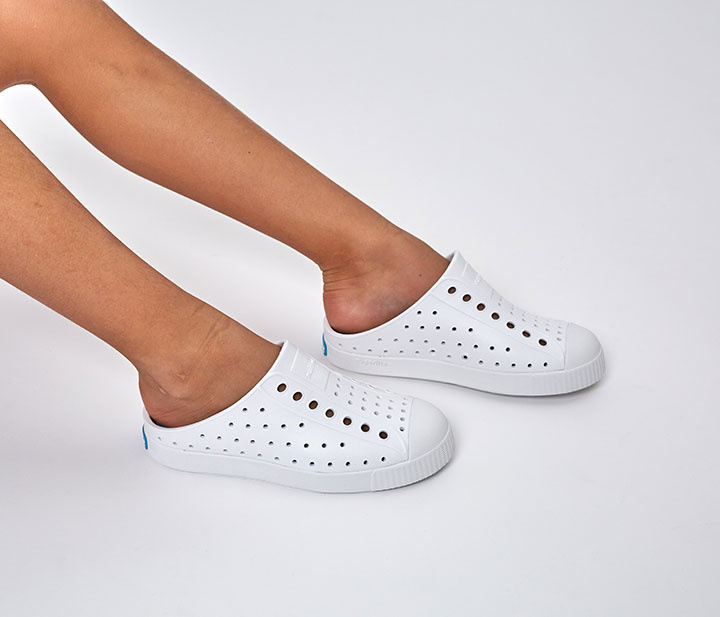 Native Jefferson Slip-On Clog - Shell White Native Jefferson Clog in Shell White – Ash and Antler main image 3