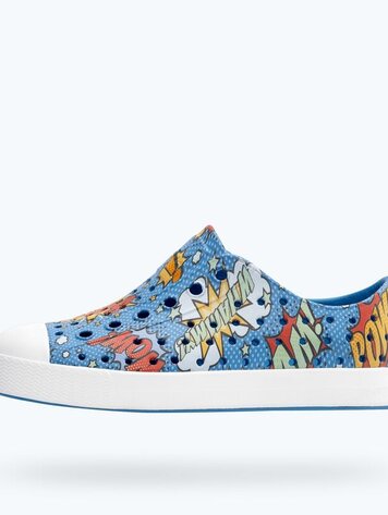 Native Shoes Jefferson Print Child-  Resting Blue/ Boom Pow