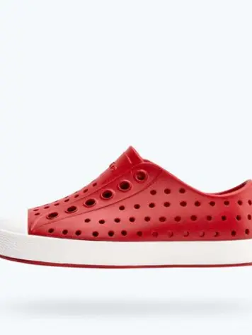 Native Shoes Jefferson Child - Ruby Red/ Shell White